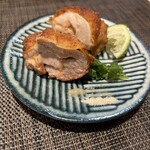 天満天神飯店 - ハーフコース4品目！唐揚げ！外カリっ、内じゅわ、ハフハフしながら戴きました♪