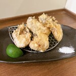 Sanuki Tsukemen Sangawa - カキの天ぷら