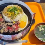 Pepper Lunch - ペッパーライスM +目玉焼きトッピング+味噌汁