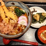 Nagoya Meibutsu Nagoya Meshi Shokudou Maruhachi - 海老天おろしきしめん（温・冷）セット￥1480