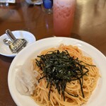 トラットリア レモン - 明太子と国産イカのスパゲッティ・ドリンク付き