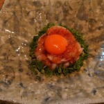 鶏一途 - 地鶏のユッケ