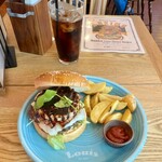 Louis Hamburger Restaurant - 「ANKIMO Monkfish Liver Cheese Burger/あん肝チーズバーガー」(2000円)+「ペプシ」(400円)