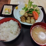 東都グリル - かきバター焼定食(1500円)