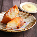 shrimp cream spring rolls