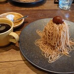 trattoria gatakigi - モンブランケーキとCoffee