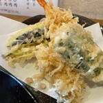 清兵衛 - 野菜天ぷら3種類　海老天ぷら