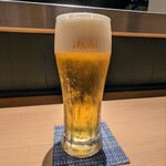 鮨アカデミー樹 - 生ビール（中）　770円