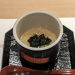 鮨アカデミー樹 - 茶碗蒸し（生海苔のあんかけ）