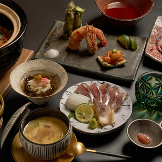 道産をメインに、全国各地から厳選した食材で作る本格日本料理