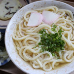 野口製麺 - かけ大370円＋まる天85円＋おにぎり140円