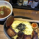 麺や 桜風 - 肩ﾛｰｽつけ麺1250円＋大盛120円＋半味玉60円　1,430円