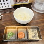 鶏ふじ - サービスの雑炊セット