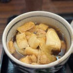 本格手打ち　かんたろう - 料理写真:特製旨辛つくね汁　油揚げトッピング