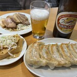 中華珍満 - ビール＆餃子＆チャーシュー＆メンマ