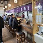 大力うどん - カウンター席とテーブル席で順番は前後します｡