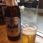 Hiroshima marukajiri nakachan - ビールは中瓶で５００円。