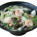 Soup soba with Seafood