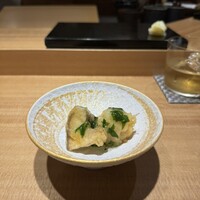 鮨 一 - ホタテと椎茸の天ぷら