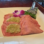 游玄亭 - 上ネギタン塩焼(アップ)♪