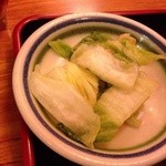 四ツ谷酒場 チムニー - 201402　チムニー　★日替りランチ定食（600円）★お新香