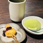 Kushiage Kicchin Dan - 妹の選んだデザートの抹茶アイスと共に♡