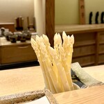 日本橋 蕎ノ字 - ホワイトアスパラ