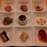 懐石料理 はし本 - ⑤【八寸】（白子、フォアグラゼリー寄せ、鴨など）