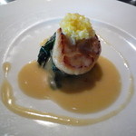 八王子うかい亭 - ホタテのムニエルとホウレン草ソテー