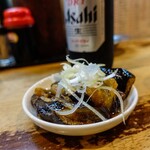 立飲み たきおか - 揚げナス250円、朝一番だと出来立てが食べれる。熱々でトロトロだよ