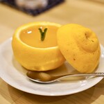 割烹 はらだ - 三宝柑ゼリー
