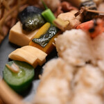 赤坂とゝや魚新 - 《炭籠辨當（すみかごべんたう）》、"柬埔塞瓜（かぼちやうり）"