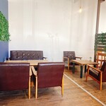 orange coffee stand - 