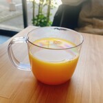 orange coffee stand - 