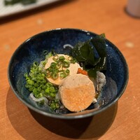 握や - フグ皮ポン酢あん肝付き