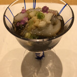 鮓 きずな - 生の岩のりと長崎のケンサキイカ素麺仕立て