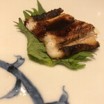 鮓 きずな - 焼きアナゴ　わさびを乗せて