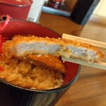 そば処 一庵 - ミニソースカツ丼のカツ