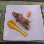 BALInese Restaurant BUNGA LOTUS - メイン バリニーズサーモン ～カボチャピューレ～・ジャスミンライス