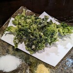 魚鈴 - あおさの天ぷら　550円