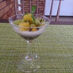 BALInese Restaurant BUNGA LOTUS - デザート 古代米とココナッツのバリソース フルーツ添え