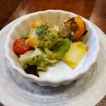 釜めし菜時記 さき亭 - 釜めし菜時記 さき亭 ランチコースの一品 、シーフードのオーブン焼き