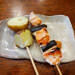 釜めし菜時記 さき亭 - 釜めし菜時記 さき亭 ランチコースの串焼き