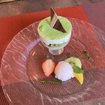 ステーキ・鉄板料理 和かな - デザート　抹茶のティラミス