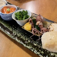蕎麦おさめ - 前菜5点盛り！