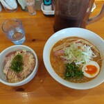 四代目麺処 ゆうじ - 辛味噌ラーメン&豚マヨご飯…。