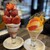 フルーツ&カフェ ハマツ - 料理写真:苺限界パフェ2680円とシトラスパフェ(S)1078円