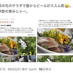 JiProign - 食べながら書いた食べログの画面のスクショをツイートしたのが残って居る^_^。