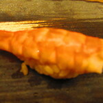 鮨処 凜 - ランチおまかせセット１０貫・凛　日替わり汁物付き　３５００円（税込）　握り-５　蒸し海老【２０２４年３月】