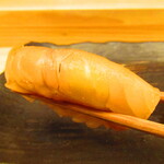 鮨処 凜 - ランチおまかせセット１０貫・凛　日替わり汁物付き　３５００円（税込）　握り-１　平目【２０２４年３月】